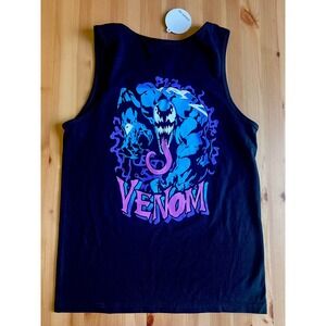 Marvel Mens Venom Neff‎ Tank Top Black Graphic Print Superhero Size Small